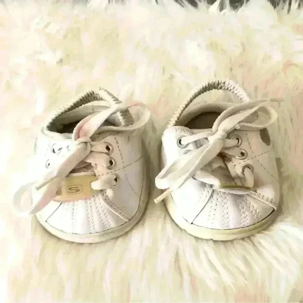 Skechers BuildABear White Sneakers with elastic